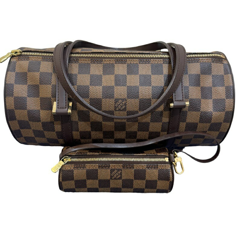 ルイ・ヴィトン LOUIS VUITTON パピヨン30 N41210 ブラウン ダミエ レディース ハンドバッグ【中古】