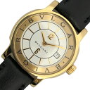ブルガリ BVLGARI ソロテンポ ST29G ホワイト K18YG/革ベルト（社外品） クオーツ レディース 腕時計