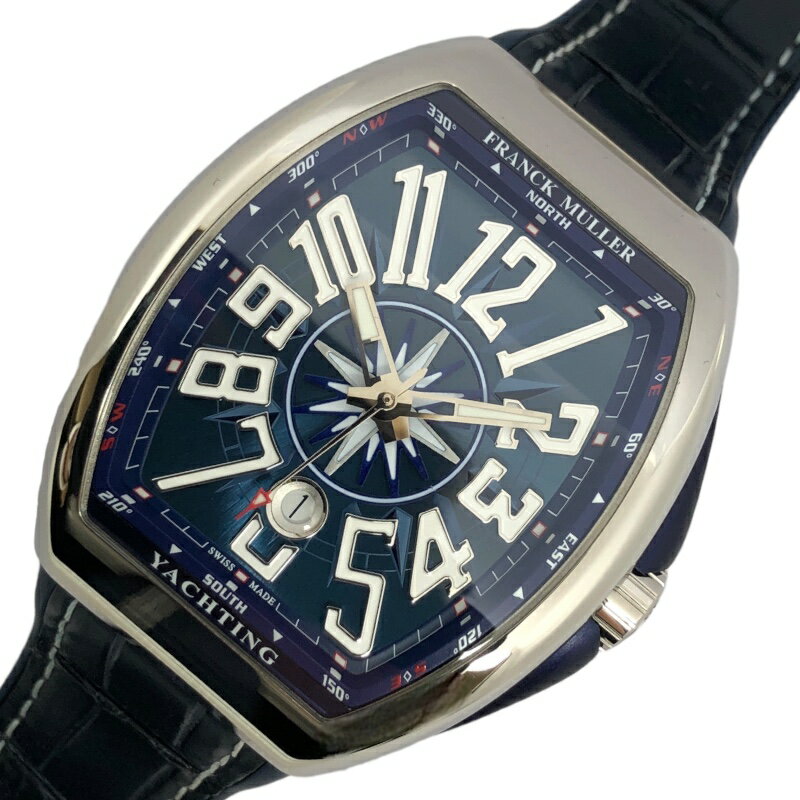 フランク・ミュラー FRANCK MULLER ヴァンガード ヨッティング V45SCDTACBL ブルー SS/ラバーベルト 自動巻き メンズ 腕時計【中古】