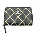 シャネル CHANEL ワイルドステッチジップコインパース カーフ レディース コインケース【中古】