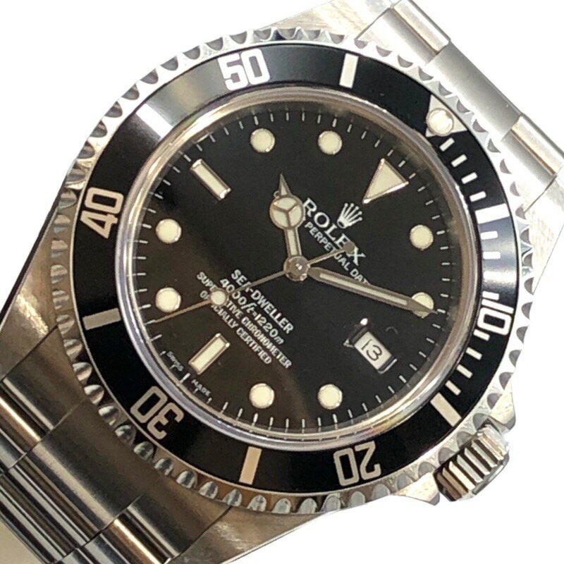 ロレックス ROLEX シードゥエラー 16600 ブラック ステンレススチール SS メンズ 腕時計【中古】