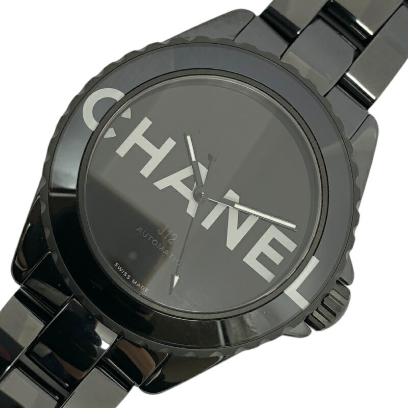 シャネル CHANEL J12 ウォンテッド ドゥ シャネル H7418 ブラック セラミック 自動巻き メンズ 腕時計【中古】