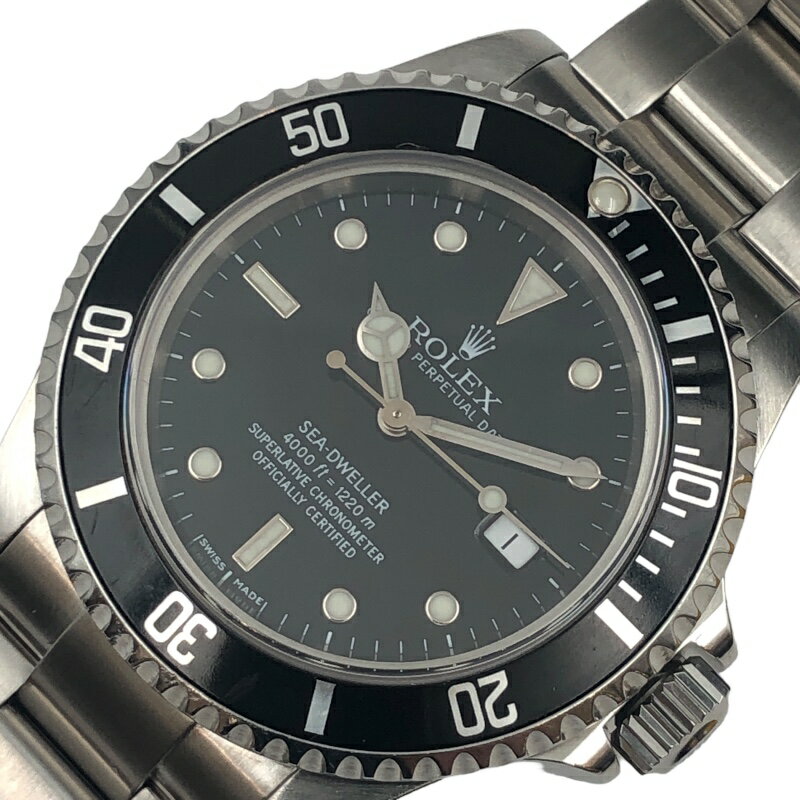 ロレックス ROLEX シードゥエラー 16600 P番 ブラック ステンレススチール 自動巻き メンズ 腕時計【中古】