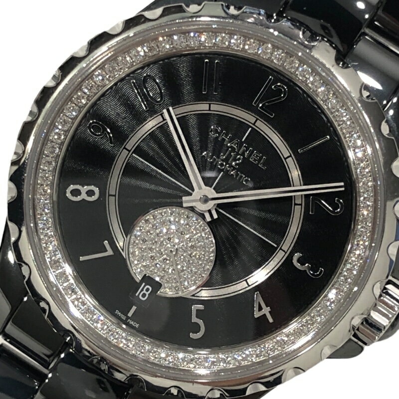 シャネル CHANEL J12 H3840 ブラック セラミック メンズ 腕時計【中古】