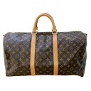 ルイ・ヴィトン LOUIS VUITTON キーポル・バンドリエール50 M41416 ブラウン ゴールド金具 モノグラム・キャンバス メンズ ボストンバッグ【中古】