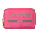 グッチ GUCCI グッチプリントコインケース 496319 ピンク レザー レディース コインケース【中古】