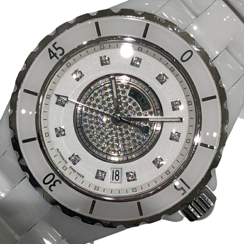 シャネル CHANEL J12 H1759 ホワイト/ダイヤモンド セラミック メンズ 腕時計【中古 ...
