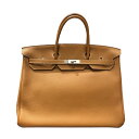エルメス HERMES バーキン40 U刻印 ゴールド シルバー金具 トゴ メンズ ハンドバッグ【中古】