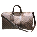 商品詳細 管理番号 2300039749580 ブランド LOUIS VUITTON / ルイ・ヴィトン 型番 N41428 商品名 キーポル・バンドリエール45 素材 ダミエキャンバス カラー エベヌ 対象 メンズ サイズ 幅：約45cm 高さ：約27cm マチ：約20cm 仕様 開閉式：ファスナー 付属品 保存袋、ショルダーストラップ、ネームタグ、ポワニエ・当店販売証明書【付属品欄と画像に写っている物が付属品の全てとなります】 コンディション ・角やパイピングに擦れ・持ち手擦れ・金具小傷・レザー部分に擦れ・ショルダーストラップ擦れや穴通し跡あり・ネームタグイニシャルあり 取扱店舗 こちらの商品は「OKURA心斎橋時計専門店」のお取り扱いになります。（お問い合わせTEL：06-4704-1550） 営業時間：11時～21時 ■ご購入に関する注意事項■ ・お使いのモニターなどの環境によって商品の色味や質感等が実物と異なる場合がございます。 ・実店頭でも販売を行っているため、展示により写真や記載にない傷や汚れが生じる場合がございます。予めご了承くださいませ。 ・実店舗での販売も行っておりますので、弊社定休日および18時以降にご注文頂いた商品が店頭にてお品切れとなる場合がございます。 その場合、商品のご案内が出来ずご注文をキャンセルさせて頂く事がございます。 その際のご連絡は翌営業日以降となりますので、予めご了承願います。 ※実店舗は年中無休 ・他サイトでの販売も行っております為、お品切れとなる場合がございます。予めご了承願います。 ・実店舗にて在庫がある商品をご注文いただきました場合、通常よりお届けにお時間を要しますので予めご了承ください。 ・商品を持ち出ししている際はお届けまでに2週間前後要する場合がございますので予めご了承願います。 ・保証対象商品は商品金額、税込100,000円以上の時計のみとなっております。保証期間は12ヶ月です。 外装については保証はございません。 また、バッグ、小物、宝石類は保証対象外ですのでご注意ください。 保証期間内の修理は弊社職人による修理での対応となり、納期は【約1ヶ月～1ヶ月半】となりますので予めご了承願います。 またお客様のご都合によるご返品は一切お受け出来ませんので予めご了承願います。