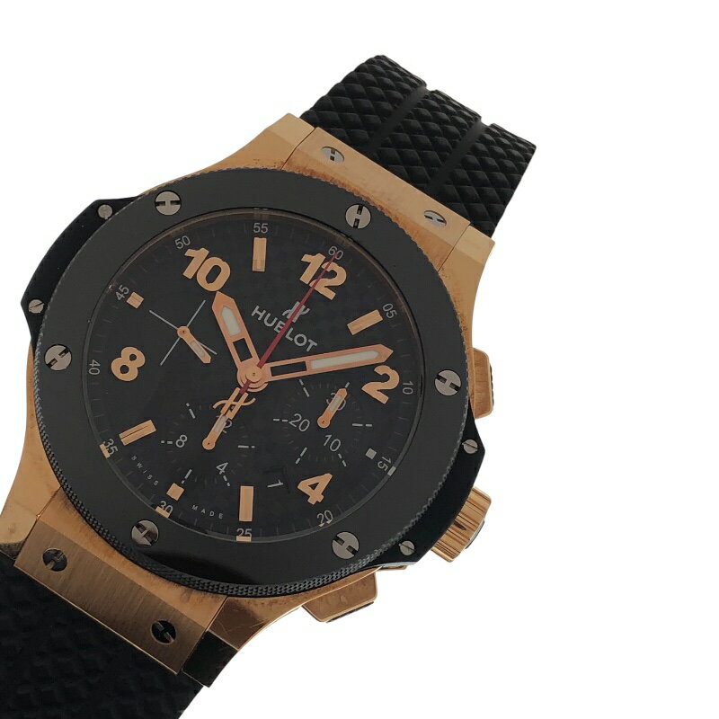 ウブロ HUBLOT ビッグバン クロノグラフ　レッドゴールド　セラミック 301.PB.131.RX カーボンプリント RG/CE/ラバー メンズ 腕時計【中古】