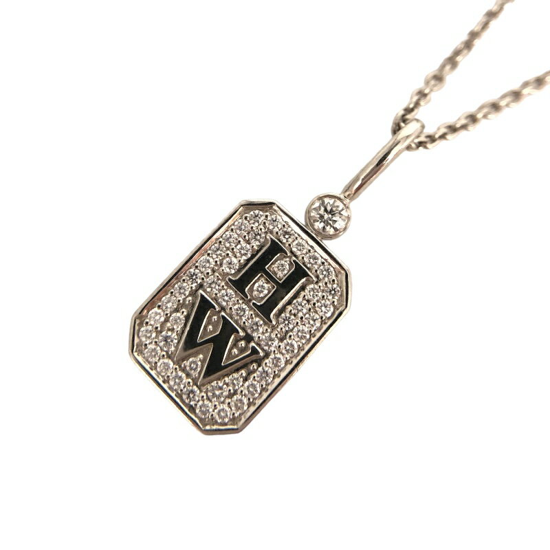 ハリーウィンストン HARRY WINSTON HWロゴ　ネックレス　PT950 ダイヤ PT950 ダイヤモンド ジュエリー【中古】