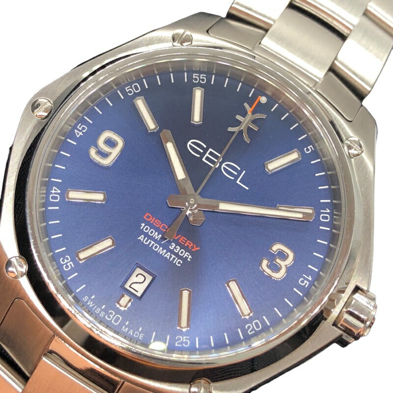 エベル EBEL ディスカバリー 1E1216458 ブルー文字盤 ステンレス メンズ 腕時計【中古】