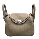 エルメス HERMES リンディミニ B刻印 エトゥープ シルバー金具 トリヨンクレマンス レディース ショルダーバッグ【中古】