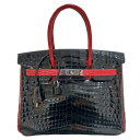 エルメス HERMES バーキン30 □K刻印 ブラック・ブレイズ ニロティカス・リセ ユニセックス ハンドバッグ【中古】