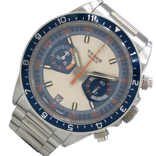 チューダー/チュードル TUDOR ヘリテージ クロノグラフ オパライン 70330B ブルー/グレー SS 自動巻き メンズ 腕時計【中古】 チューダー/チュードル TUDOR ヘリテージ クロノグラフ オパライン 70330B ブルー/グレー SS 自動巻き メンズ 腕時計【中古】
