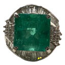 エメラルドリング Pt900 エメラルド ジュエリー【中古】
