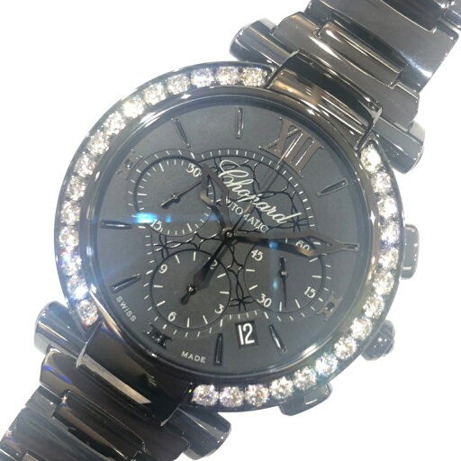 ショパール Chopard インペリアーレ クロノグラフ 388549-3006 ブラック ステンレススチール SS(DLC加工)/純正ダイヤモンド 自動巻き ユニセックス 腕時計【中古】 ショパール Chopard インペリアーレ クロノグラフ 388549-3006 ブラック ステンレススチール SS(DLC加工)/純正ダイヤモンド 自動巻き ユニセックス 腕時計【中古】
