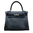 エルメス HERMES ケリー25 タッチ 内縫い B刻印 ブラック/SV金具 スイフト/リザート レディース ハンドバッグ【中古】