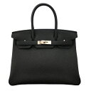 エルメス HERMES バーキン30 U刻印 ブラック/SV金具 トゴ レディース ハンドバッグ【中古】