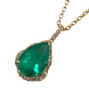 エメラルドネックレス K18YG ジュエリー【中古】