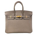 エルメス HERMES バーキン25 B刻印 エトゥープ/GD金具 トゴ レディース ハンドバッグ【中古】