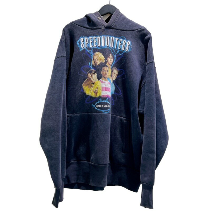 バレンシアガ BALENCIAGA Speed Hunters オーバーザイズパーカー 541707 グレー マルチカラー コットン レディース パーカー【中古...