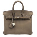 エルメス HERMES バーキン25 B刻 エトゥープ/SV金具 トゴ レディース ハンドバッグ【中古】