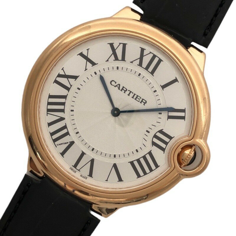 カルティエ Cartier バロンブルー エクストラフラット W6920054 K18PG メンズ 腕時計【中古】