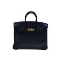 エルメス HERMES バーキン25 B刻印 ブラック トゴ トゴ、GD色金具 ユニセックス ハンドバッグ【中古】