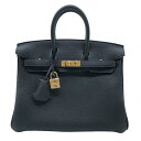 エルメス HERMES バーキン25 W刻 ブラック/ゴールド金具 トゴ レディース ハンドバッグ【中古】