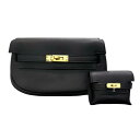 エルメス HERMES ケリームーブ W刻印 ブラック x ゴールド金具 スイフト レディース ショルダーバッグ【中古】