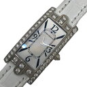 ハリーウィンストン HARRY WINSTON アヴェニュー C ホワイトシェル 330LQW ホワイト K18WG/革ベルト レディース 腕時計【中古】