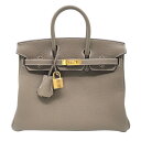 エルメス HERMES バーキン25 B刻 エトゥープ ゴールド金具 トゴ レディース ハンドバッグ【中古】