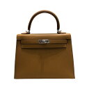 エルメス HERMES ケリー25 外縫い B刻 セサミ ヴォーエプソン レディース ハンドバッグ【中古】