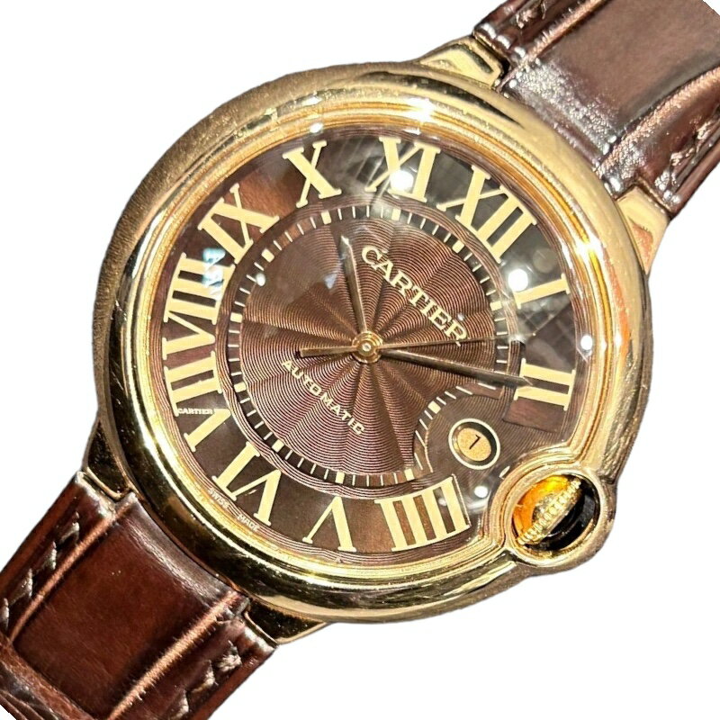 カルティエ Cartier バロンブルーLM W6920037 K18PG メンズ 腕時計【中古】