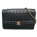 シャネル CHANEL マドモアゼル ハンドバッグ 3番台 ブラック ゴールド金具 ラムスキン レディース ショルダーバッグ【中古】(4)