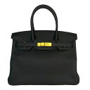 エルメス HERMES バーキン30 T刻 ブラック トゴ レディース ハンドバッグ【中古】(4)