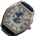 カルティエ Cartier トーチュ マルチタイムゾーン W1580050 K18ホワイトゴールド×革ベルト メンズ 腕時計【中古】