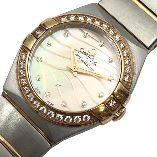 オメガ OMEGA コンステレーション プリュム イエローシェル 123.25.24.60.57.001 K18/SS レディース 腕時計【中古】 オメガ OMEGA コンステレーション プリュム イエローシェル 123.25.24.60.57.001 K18/SS レディース 腕時計【中古】