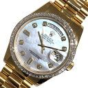 ロレックス ROLEX デイデイト ホワイトシェル 118398BR ゴールド K18イエローゴールド K18YG メンズ 腕時計【中古】