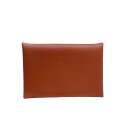 エルメス HERMES カルヴィ B刻印 ブリック エバーカラー ユニセックス カードケース【中古】