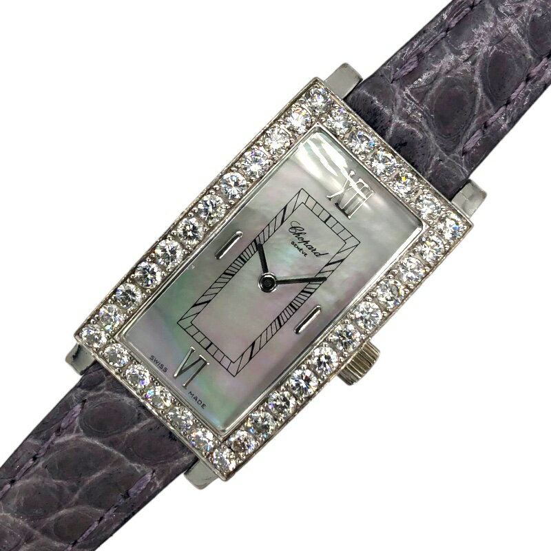 ショパール Chopard クラシック 13/6973-20 ホワイトシェル K18WG/社外ベルト/純正尾錠 クオーツ レディース 腕時計【中古】