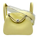 エルメス HERMES リンディミニ W刻印 ジョーヌミルトン シルバー金具 トリヨンクレマンス レディース ショルダーバッグ【中古】
