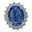 サファイア非加熱リング Pt900プラチナ ジュエリー【中古】