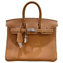 エルメス HERMES バーキン25 W刻 ゴールド シルバー金具 トゴ レディース ハンドバッグ【中古】