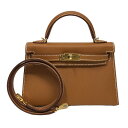 エルメス HERMES ミニケリー2 W刻 (2024年製) ゴールド ゴールド金具 ヴォーエプソン レディース ショルダーバッグ【中古】