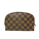 ルイ・ヴィトン LOUIS VUITTON ポシェット・コスメティック N47516 エベヌ ダミ・キャンバス/レザー ユニセックス ポーチ【中古】
