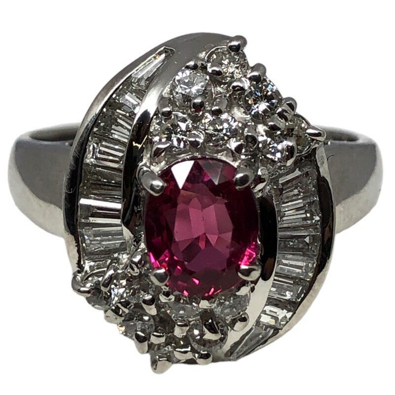 ルビーリング pt900 ジュエリー【中古】