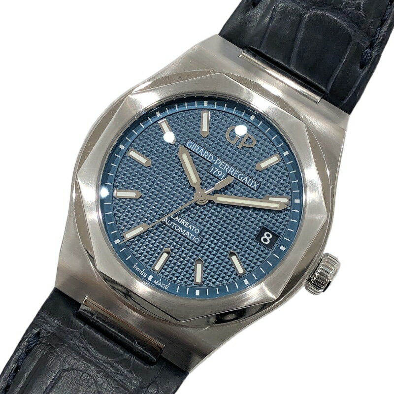 ジラール・ペルゴ GIRARD PERREGAUX ロレアート 81010-11-431-BB6A ブルー/シルバーケース ステンレススチール メンズ【中古】