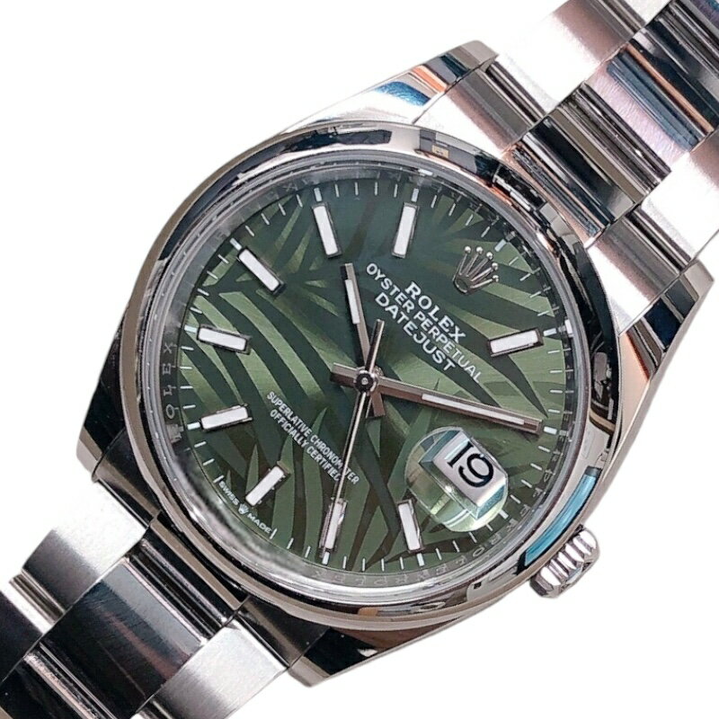 ロレックス ROLEX デイトジャスト36 パームモチーフ 126200 ステンレススチール メンズ 腕時計【中古】